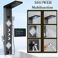 LED Duschpaneel Edelstahl Duschset Regendusche Massage Wasserfall Duschsäule
