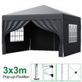 3x3m Pavillon Wasserdicht Faltpavillon Pop Up Partyzelt Gartenzelt UV Schutz DHL