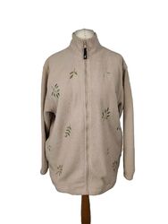 "Pullover" Damen-Fleecejacke mit durchgehendem Reißverschluss beige Outdoor Reitsport 12 - 14 UK