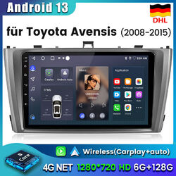 Für Toyota Avensis T27 2008-2015 Carplay Android 13 Autoradio 9" GPS NAVI 6+128G