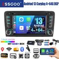 4+64G DAB+ Carplay Android 13 Autoradio Bluetooth Navi Kam Für Audi A3 S3 RS3 8P