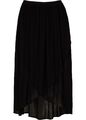 Modischer Wickelrock Gr. 38 Schwarz Damen Rock Maxi Freizeit-Skirt Neu