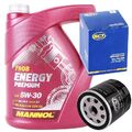 5W-30 5 LITER MANNOL ENERGY PREMIUM MOTORÖL GM DEXOS2 API + SCT GERMANY ÖLFILTER