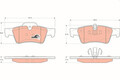 TRW Bremsbelagsatz Scheibenbremse COTEC GDB1643 für MERCEDES KLASSE W251 V251 GL