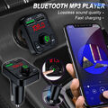 KFZ Bluetooth FM Transmitter Auto KFZ Ladegerät Freisprechanlage MP3 Player