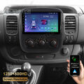 Android 13 4+64G CarPlay Autoradio GPS WIFI RDS Für Opel Vivaro B Renault Trafic