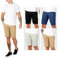 Herren Baumwolle Chino Shorts mehrfarbig schmale Passform Stretch Freizeit Sommer halbe Hose UK