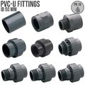 PVC Klebe Fittings Verschraubung Übergangsnippel Gewinde Muffe Verbinder 50 mm