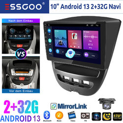 32G Autoradio Android 13 +Kamera GPS Navi Für Peugeot 107 Toyota Aygo Citroen C1