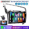 Android13 2+64G Autoradio Carplay GPS NAVI BT FM KAM Für VW Golf VII 7 2013-2017