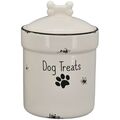 Keramikdose Weiß Shabby Style für Hundfutter "Dog Treats" 26 cm H 2500 ml