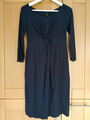 Schickes figurformendes Kleid, dunkelblau, H&M, 100% Viskose, Gr. S