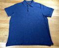 Pierre Cardin Herren Polo Shirt Hemd Gr L Blau Regular Fit Kurzarm 100% Cotton