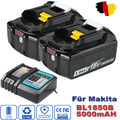 OEM BL1850B für Makita 18V ErsatzAkku 5,0AH BL1860B+Ladegerät LED-Anzeige Tools