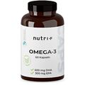 Omega 3 Vegan Kapseln aus Algenöl - Nutri + hochdosiert mit EPA & DHA Fettsäuren