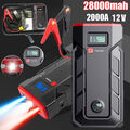 28000mAh 2000A Auto KFZ Starthilfe Jump Starter Ladegerät Booster Powerbank PKW