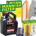 MANN INSPEKTIONSPAKET+MOTUL 5W-30 ÖL passend für 2.0 TFSI AUDI A3 8P VW GOLF 5