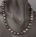 Schmuck Collier Silber 925 MK-Perle 14mm multicolor 47cm UVP 299€ - X35