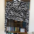 TALLY WEIJL Bluse Kurz Zebra Muster Schwarz Weiß XS Sehr Gepflegt