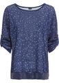 Longarmshirt mit Leo-Druck Gr. 40 Indigo Leo Damen-Shirt Bluse Tunika Neu R-Ware