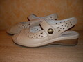 Aerosoft Klett Sandalette NEU Gr. 42 in cremé oder schwarz & Nappa Leder