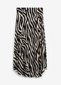 Jersey-Rock mit nachhaltiger Viskose Gr. 40/42 Schwarz Beige Damen Maxirock Neu