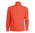 Cashmere Company Herren Rollkragen Zopf Orange 1233 Kaschmir Und Wolle