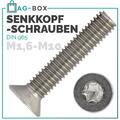 DIN 965 TORX Senkschrauben Edelstahl VA M2 M2,5 M3 M3,5 M4 M5 M6 M8 ISO 14581