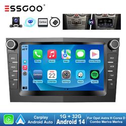 Carplay Android 14 Autoradio GPS Cam Für Opel Astra H Corsa C D Zafira B Vivaro