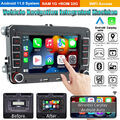 7" Android 11 Autoradio Carplay GPS Navi RDS 1G+32G Für VW Touran Golf 5 6 Polo