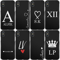 Personalisiert Initialen Handy Hülle Für IPHONE 14/13/12/11 King Krone TPU