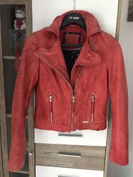 Mustang Bikerjacke Lederjacke  Größe S Rot Neu