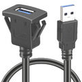 L00 USB 3.0 Einbau Buchse Kabel Adapter Verlängerung f KFZ Auto PC Boat Motorrad