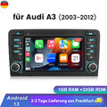 Für AUDI A3 S3 RS3 DAB+ Carplay Android 13 Autoradio GPS NAVI BT RDS WIFI 1+32G