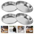 4 Pcs Hundefutternapf Flacher Katzennapf Aus Edelstahl Wasserschale