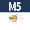 Hutmuttern Messing hohe Form DIN 1587 Hutmutter M3 M4 M5 M6 M8 M10 M12 M14 ~ M20