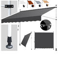 LED Balkonmarkise Gelenkarm Markise Klemmmarkise Sonnenmarkise ohne Bohren