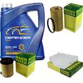 MANN-FILTER Inspektionspaket 5L MANNOL Defender 10W-40 für Audi A3 2.0 FSI VW