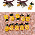 20X Ananas Anhänger Frucht Obst Charms Armband Halsketten DIY Schmuck Gold Farbe