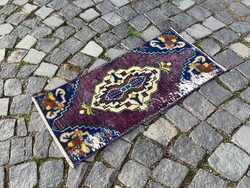 kleiner Teppich, Fußmatte, Badematte, 2x3, Wollteppich, Oushak Teppich, Trach...