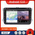 2 Din Autoradio GPS Navi Android 12 Für VW Golf Passat Skoda Seat Wifi DAB BT CD