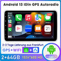 2+64G Android 13 10Zoll Autoradio 1 DIN GPS Navi WIFI 360 Drehbar Carplay BT RDS