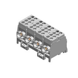 Hauptleitungsabzweigklemme für 35 mm DIN-Hutschiene, 4-polig, 2x25/2x16mm²