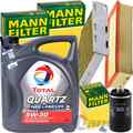 MANN INSPEKTIONSPAKET+5L TOTAL 5W-30 MOTORÖL passend für VW GOLF 5 6 PASSAT B6/7