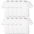 5er / 10er FRUIT OF THE LOOM T-SHIRT ORIGINAL WEISS HERREN SHIRT - S M L XL XXL