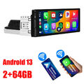 7" Android 13 Autoradio Apple Carplay GPS Navi WiFi Bluetooth USB RDS 1DIN 2+64G