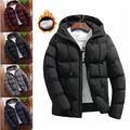 Herren Jacke Winter Warme Daunenjacke Gefüllte Jacke Mit Reißverschluss Mäntel