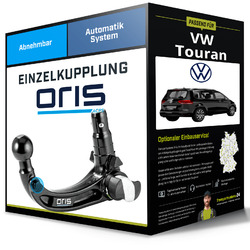 Abnehmbare Anhängerkupplung für VW Touran 2010-2015 Typ 1T1/1T2/1T3 Oris NEUGleich mitbestellen:Montage zum Festpreis:ab 449,- Euro