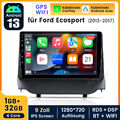 9" Für Ford Ecosport 2013-2017 Autoradio Android 13 GPS Navi BT WIFI DAB+ 32GB