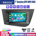 Carplay Android 13 Autoradio GPS NAVI RDS WIFI +Kam Für Seat Leon 1P1 2005-2011